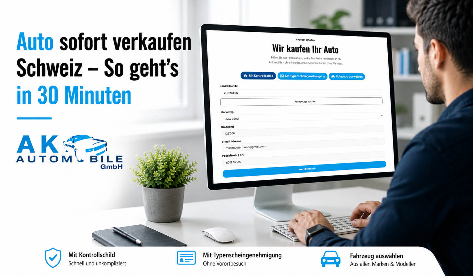 Auto sofort verkaufen Schweiz – So geht's in 30 Minuten