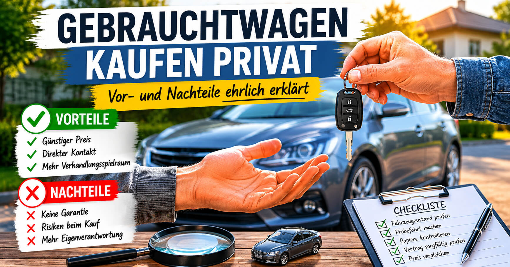 Gebrauchtwagen kaufen privat – Vor- und Nachteile beim Occasionskauf in der Schweiz