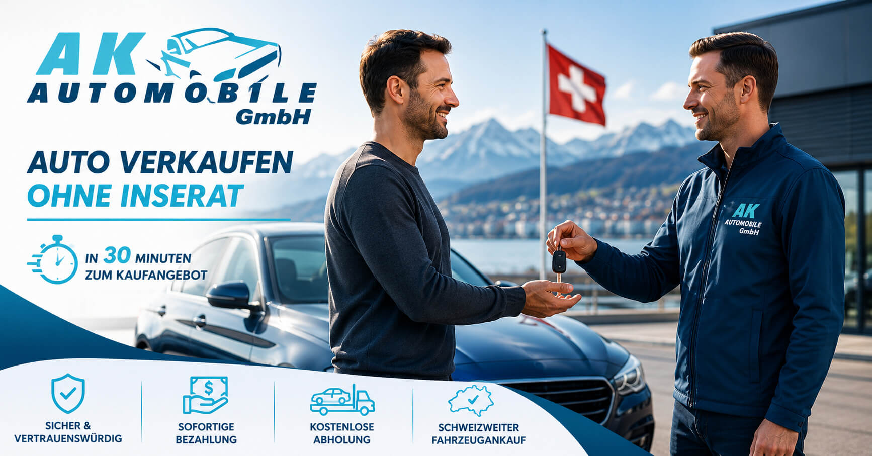 Auto verkaufen ohne Inserat in der Schweiz – Direktankauf bei AK Automobile in 30 Minuten