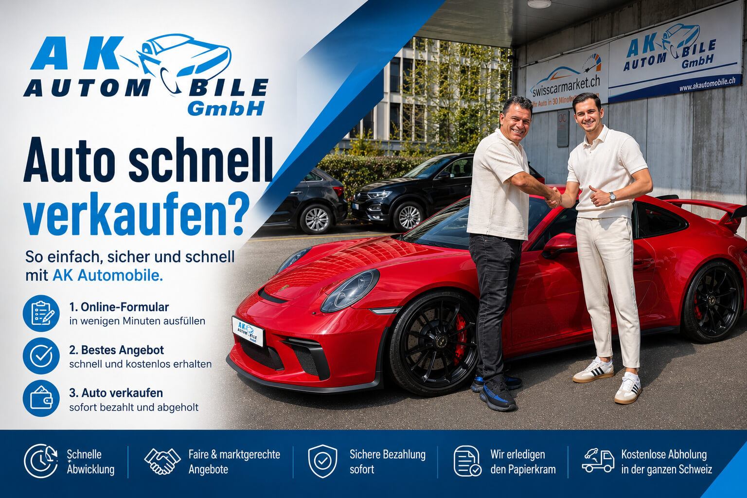 Auto schnell verkaufen in der schweiz mit AK Automobile